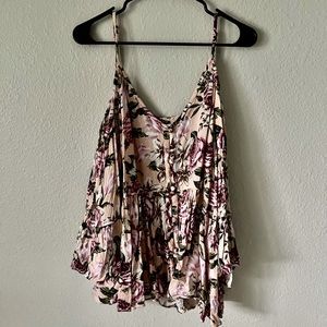 PLUS PINK FLORAL TOP